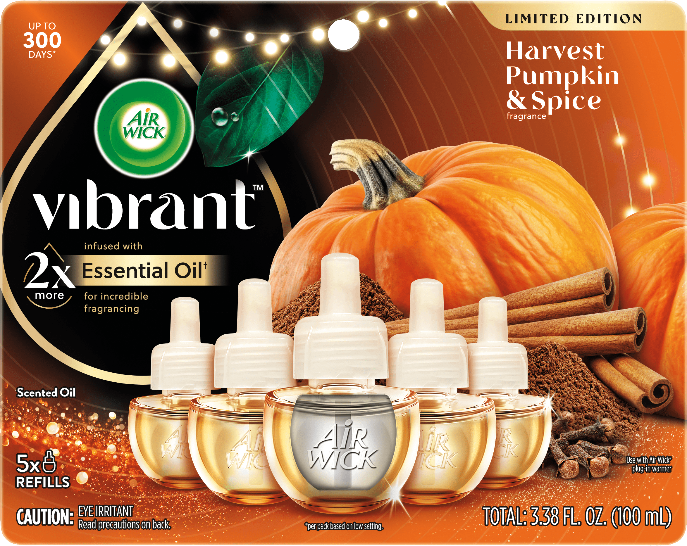 AIR WICK Scented Oil  Harvest Pumpkin  Spice Vibrant